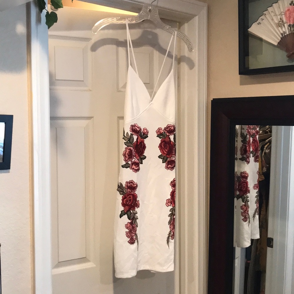 White floral dress